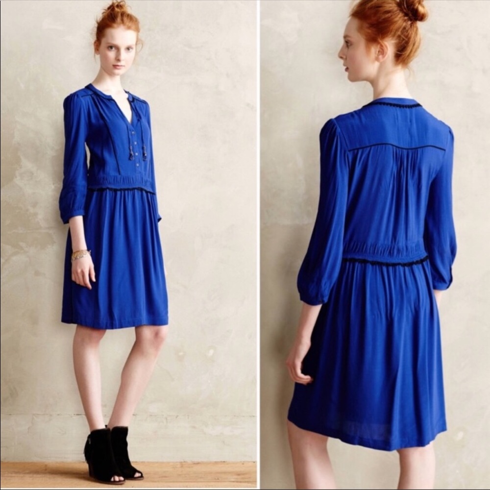 Maeve Galan royal blue dress size L